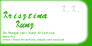 krisztina kunz business card